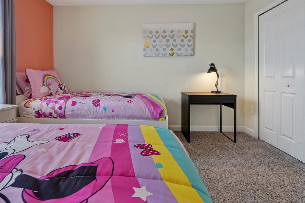 Minnie Mouse Bedroom + Desk/Work Space Available