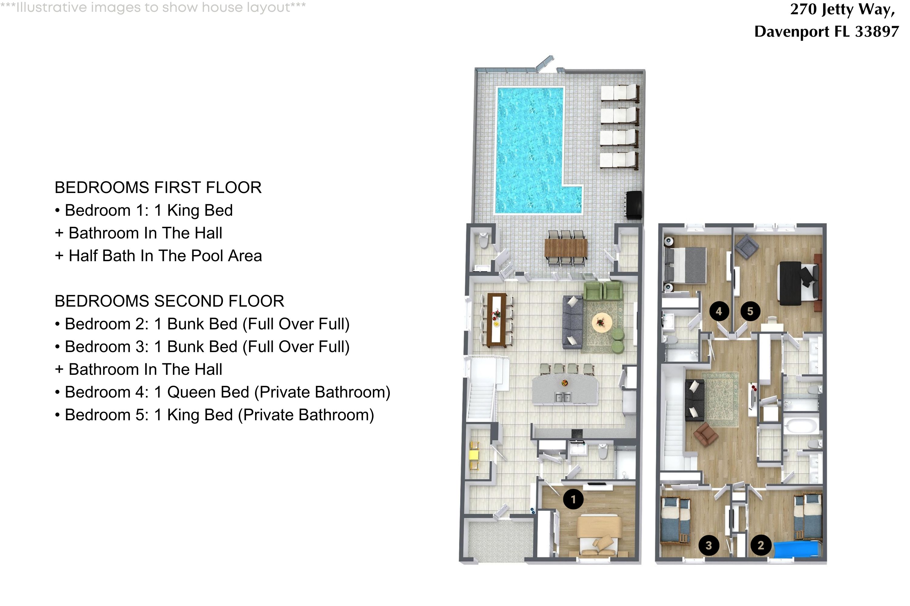5 bedroom vacation townhouse at Windsor Island Resort - Image 42