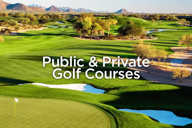 Public and Private Golf Courses