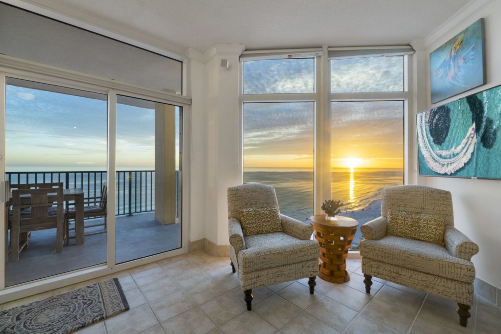 Incredible sunset views from the living room