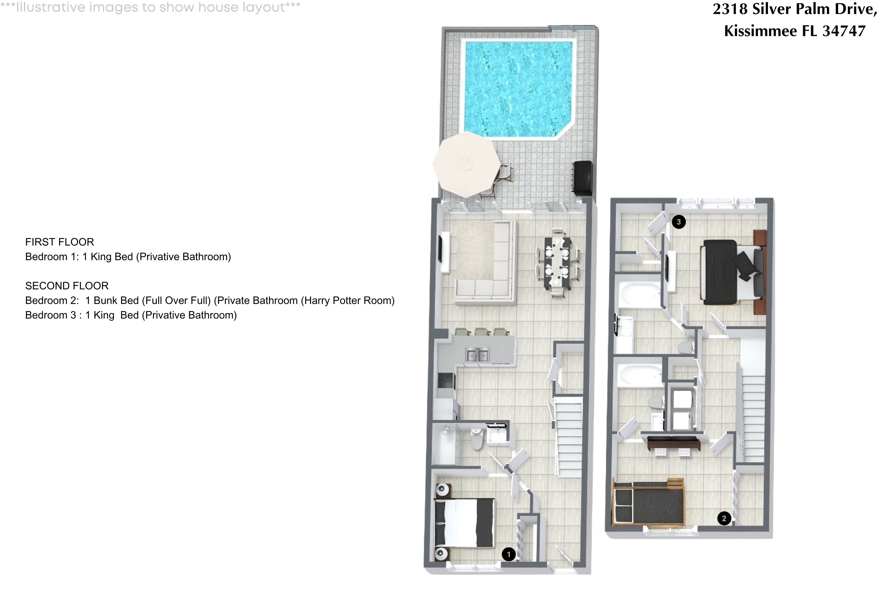 3 bedroom vacation townhouse at Windsor Palms Resort - Image 29