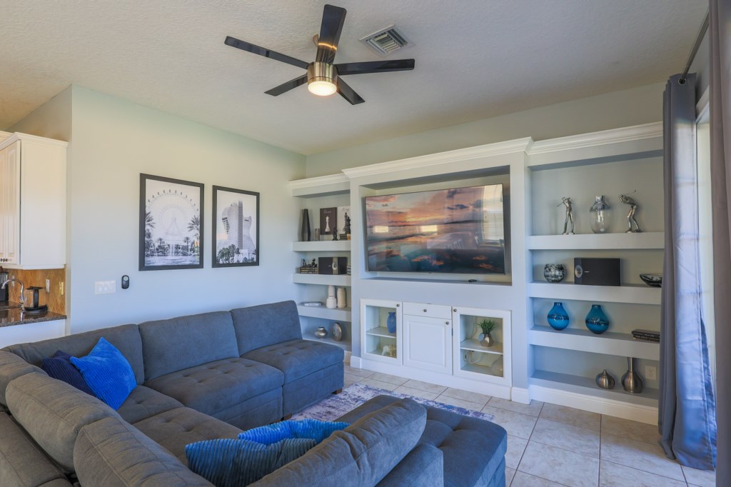 Enjoy family time in this cozy family room!