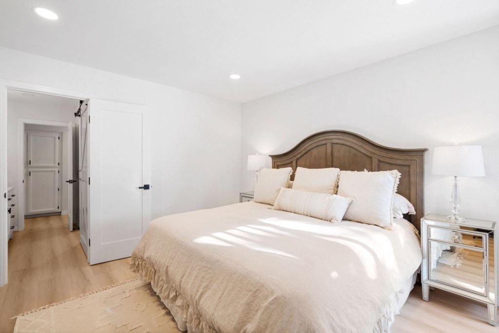 Snuggle into the coziness of the master's bedroom