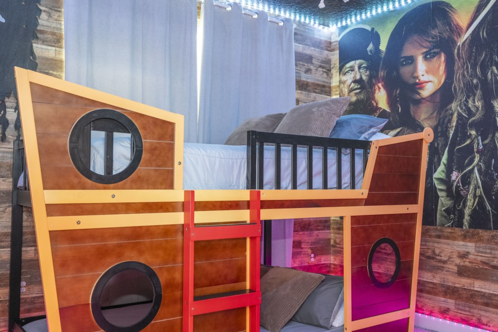 Pirate Themed Bedroom with bunk bed full over full