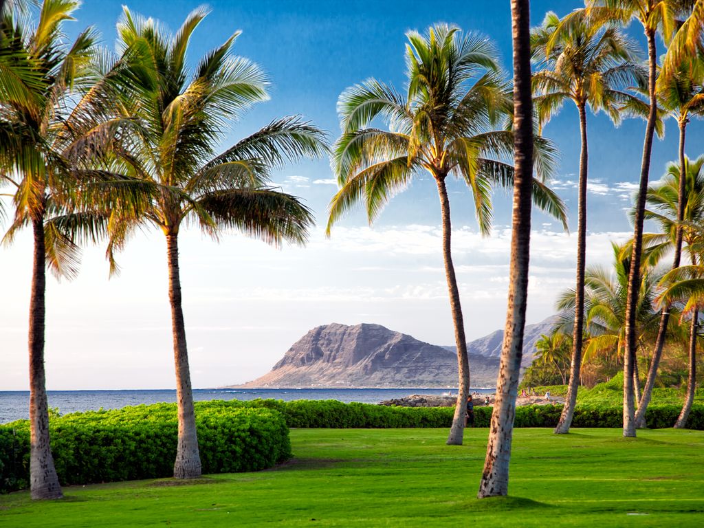 View of Oahu's west side from the Ko Olina Beach Villas.