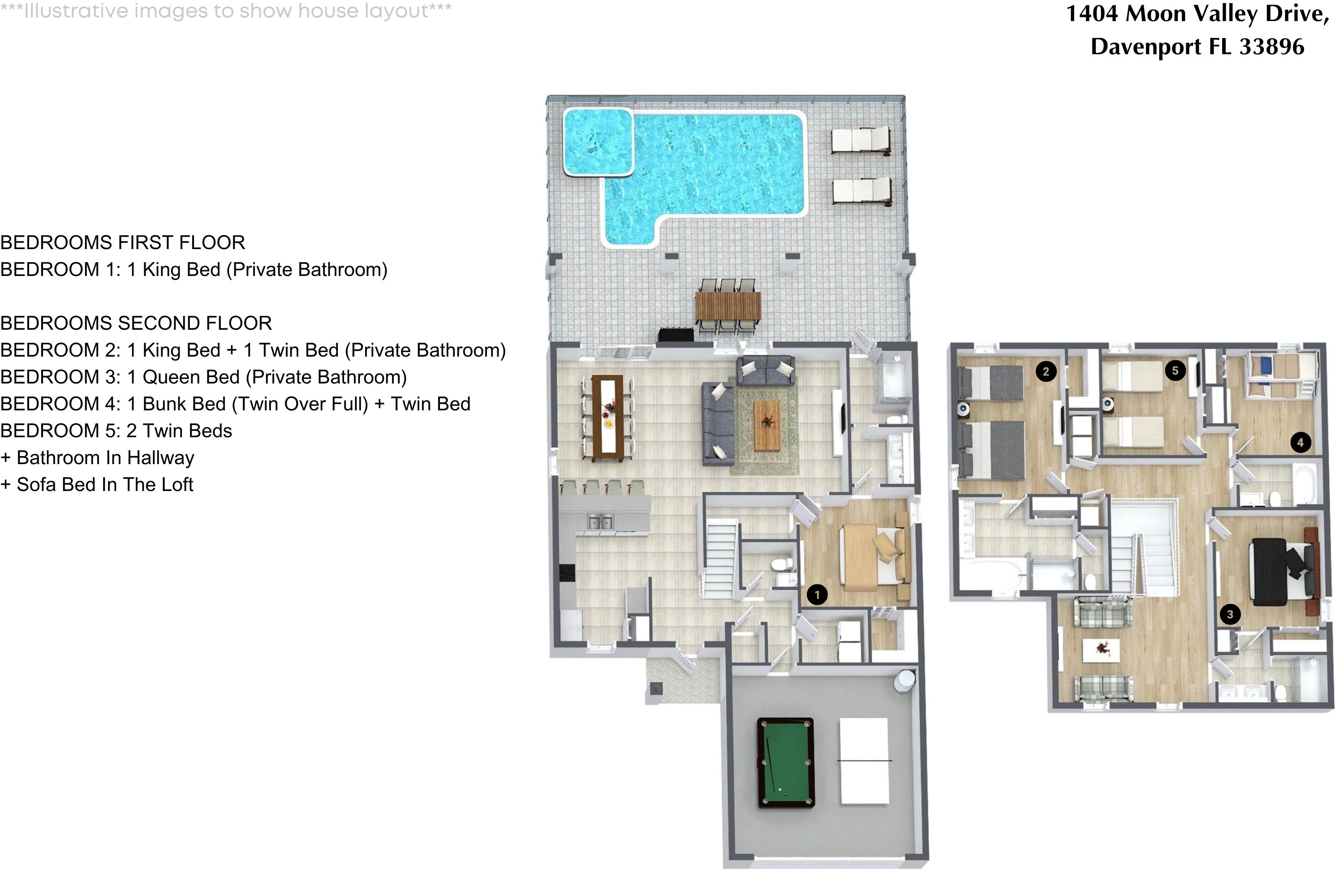 5 bedroom vacation house at Champions Gate - Image 37