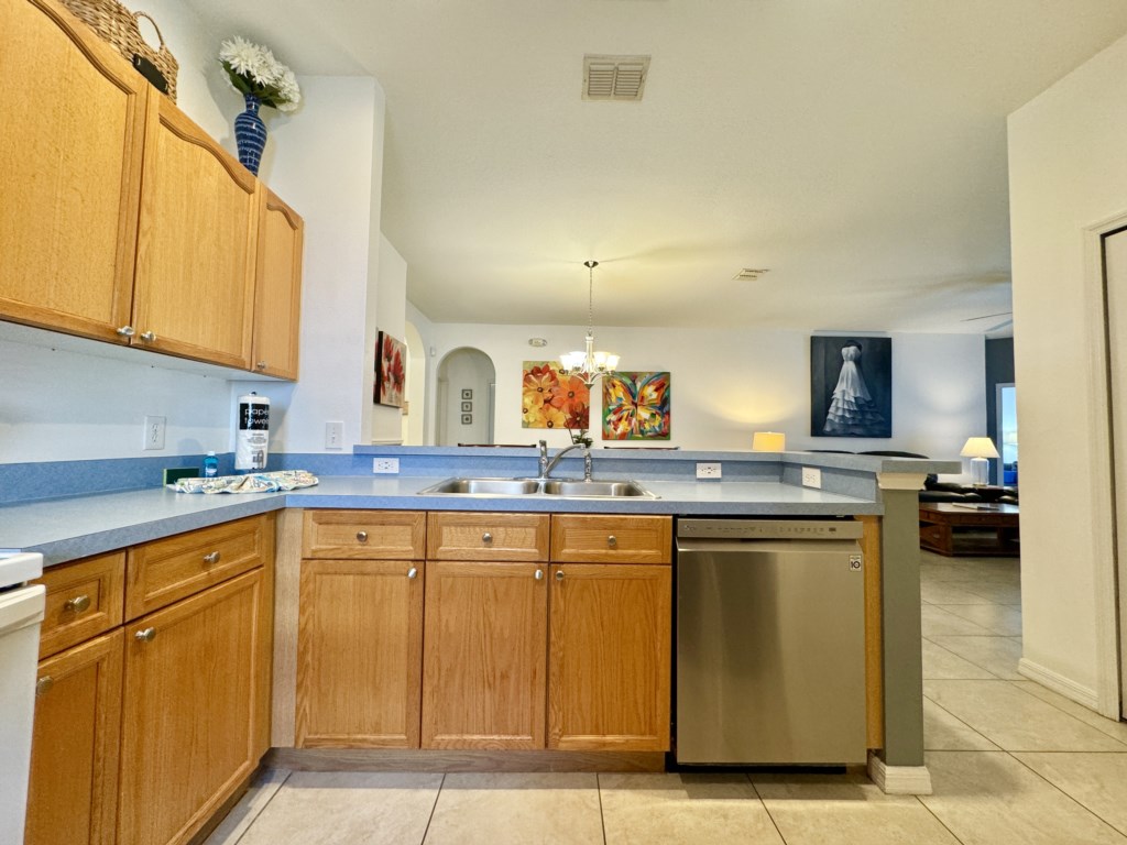 Open kitchen layout, perfect for cooking while staying connected with the living area.