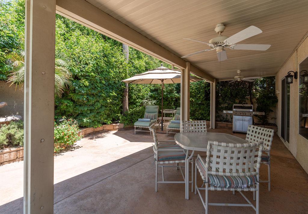 An incredible covered patio