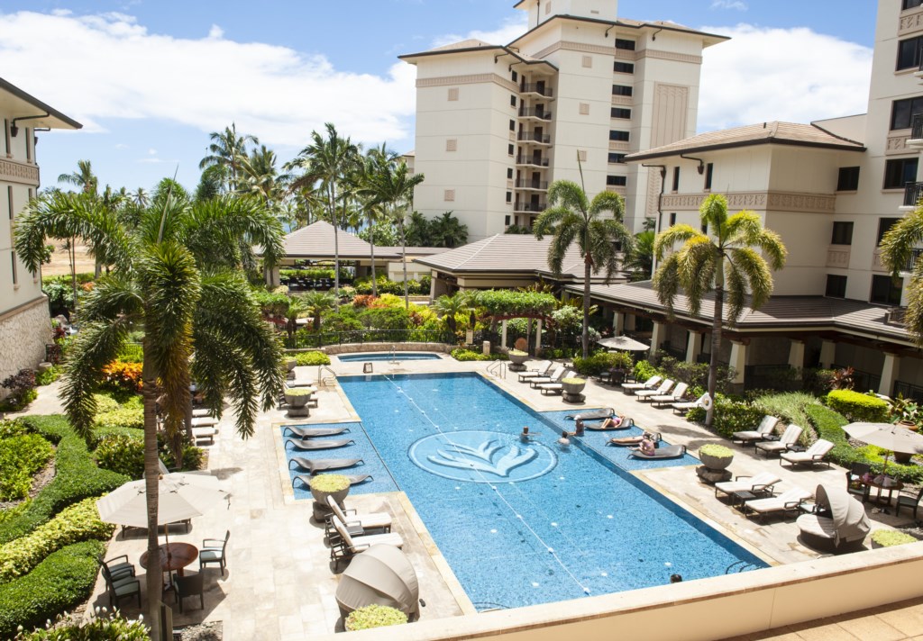 View of the lap pool from the lanai