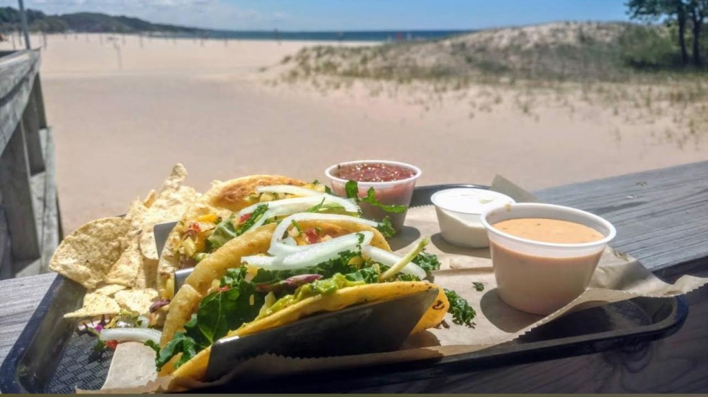 Food from the Deck on the Beach