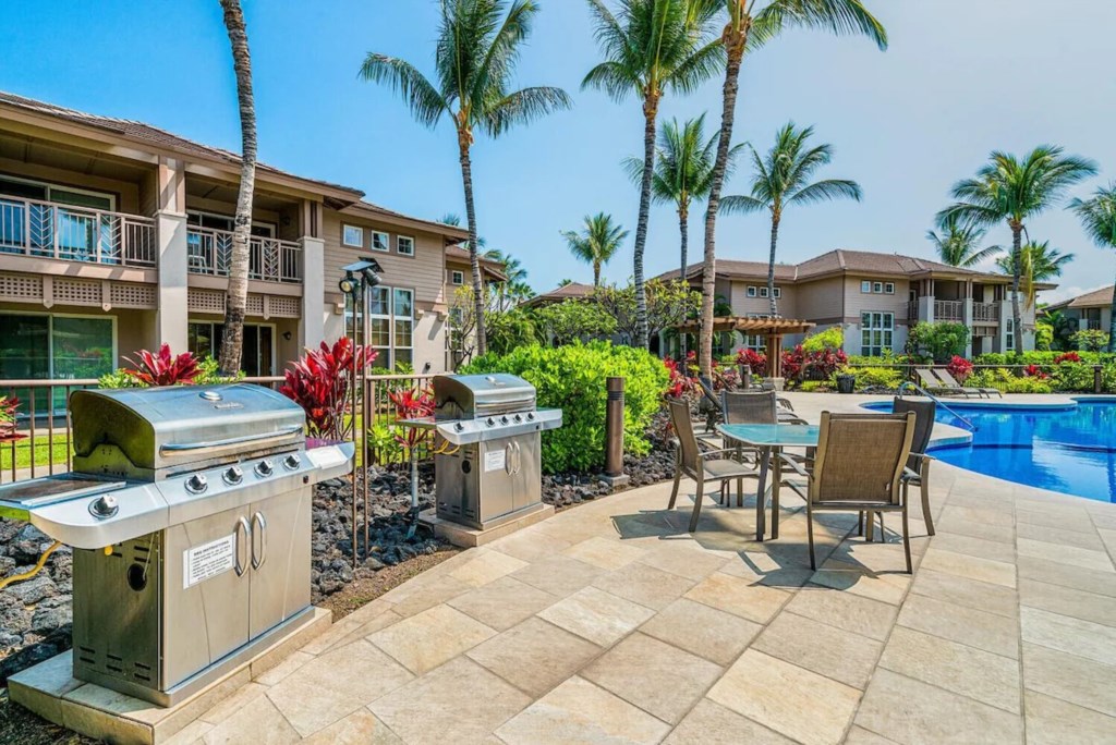 BBQ located at the Colony Villas Waikoloa.
