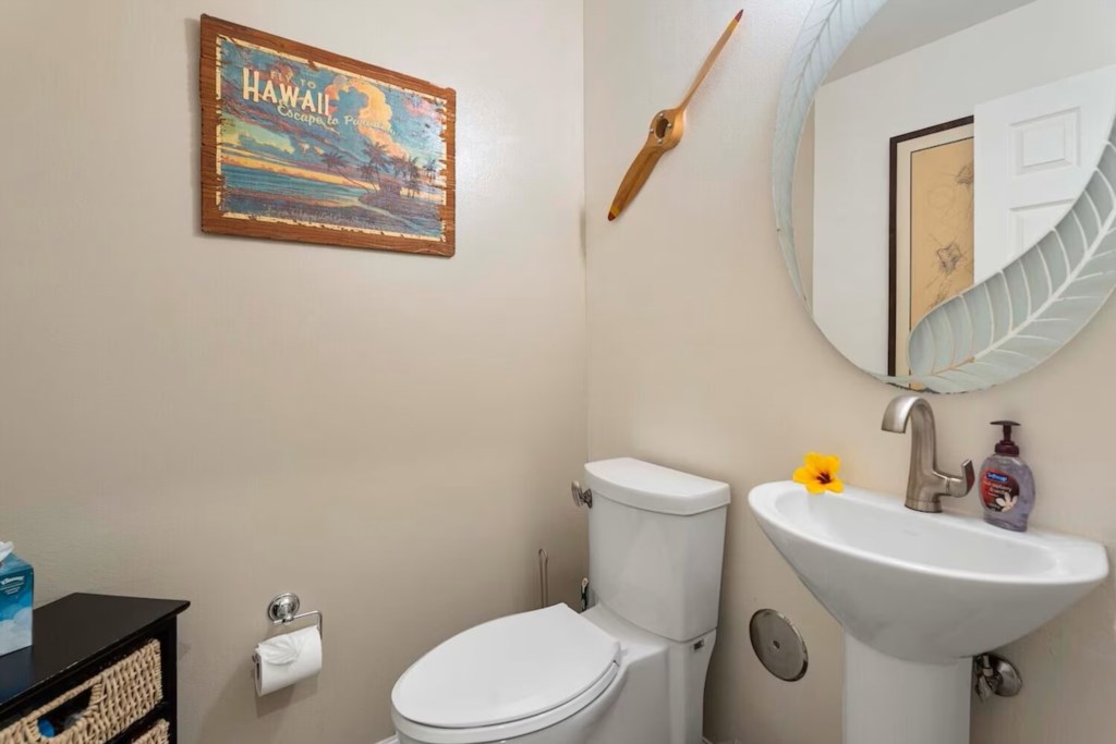 1/2 bath located on ground floor.