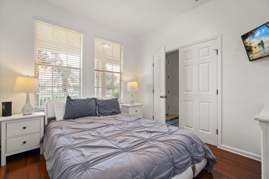 Bedroom  # 4 with Queen Size Bed & TV