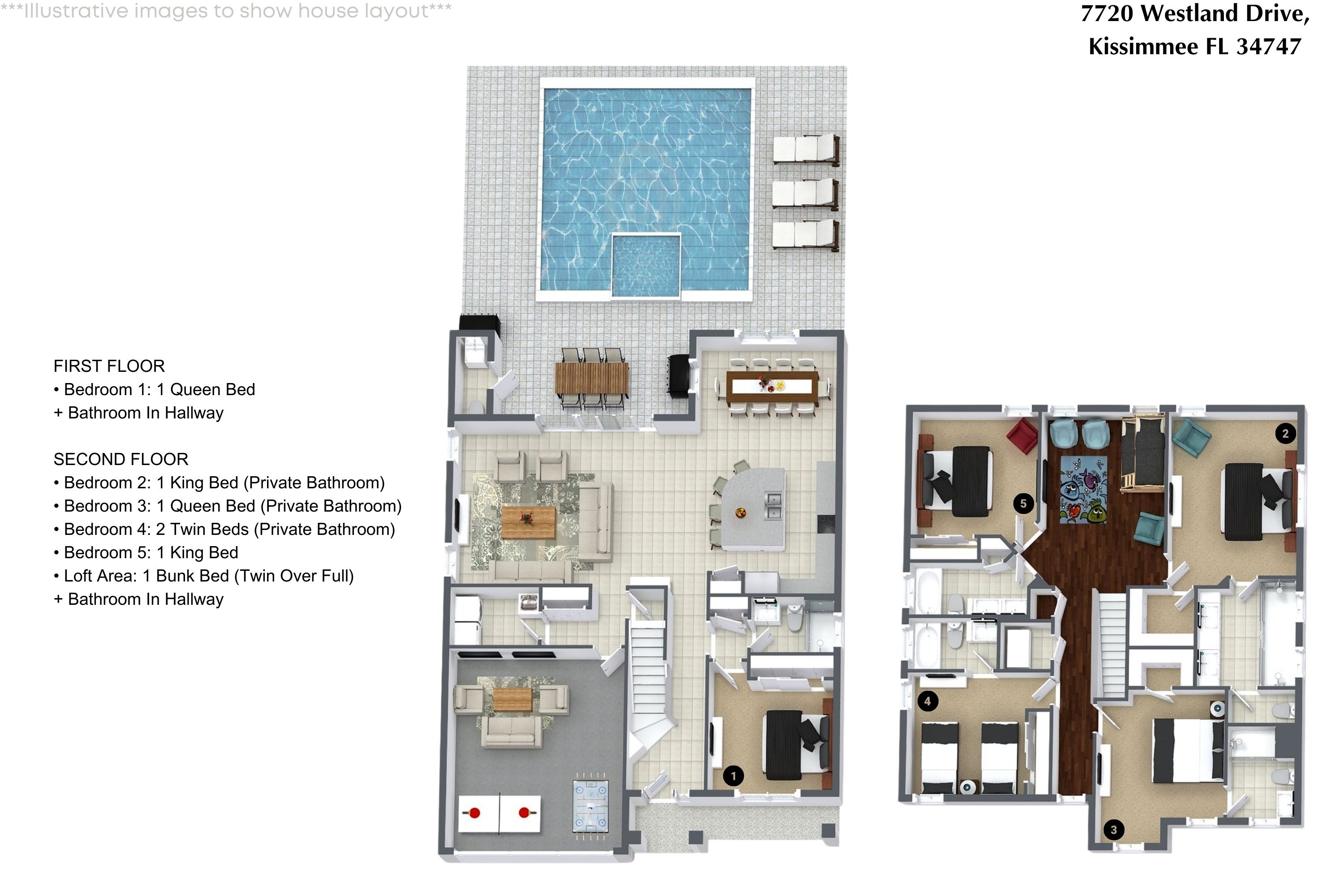 5 bedroom vacation house at Encore Resort at Reunion - Image 46
