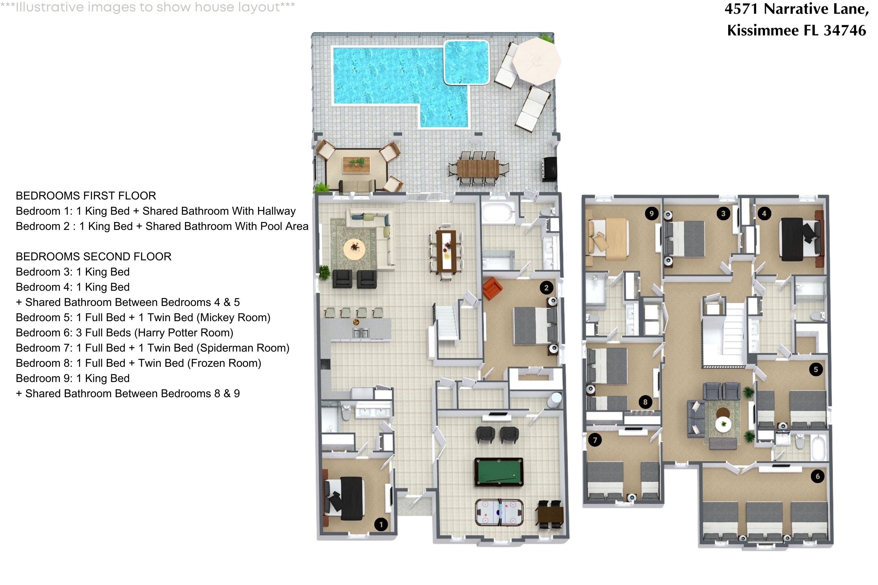 9 bedroom vacation house at Storey Lake - Image 49