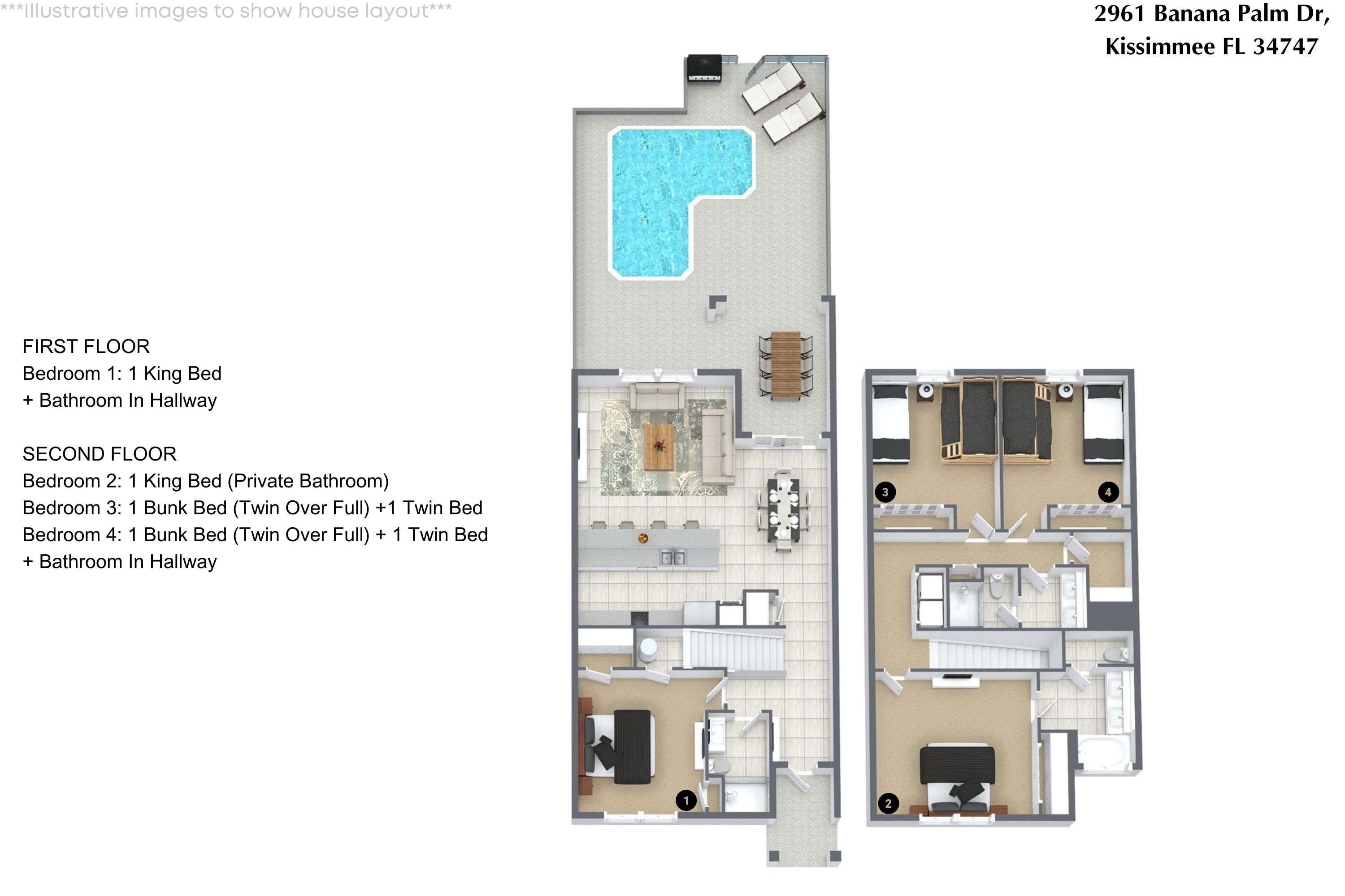 4 bedroom vacation townhouse at Paradise Palms - Image 37