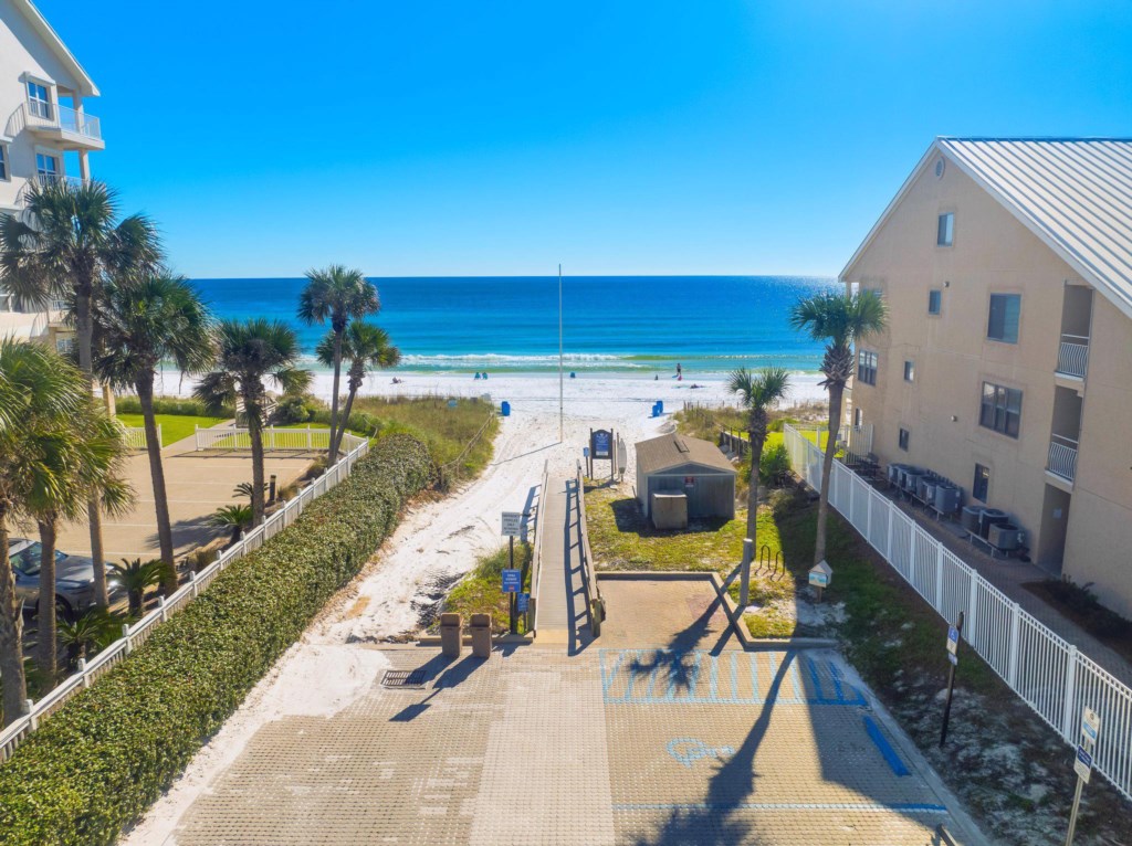Crystal Beach Is Just A Short Walk Away