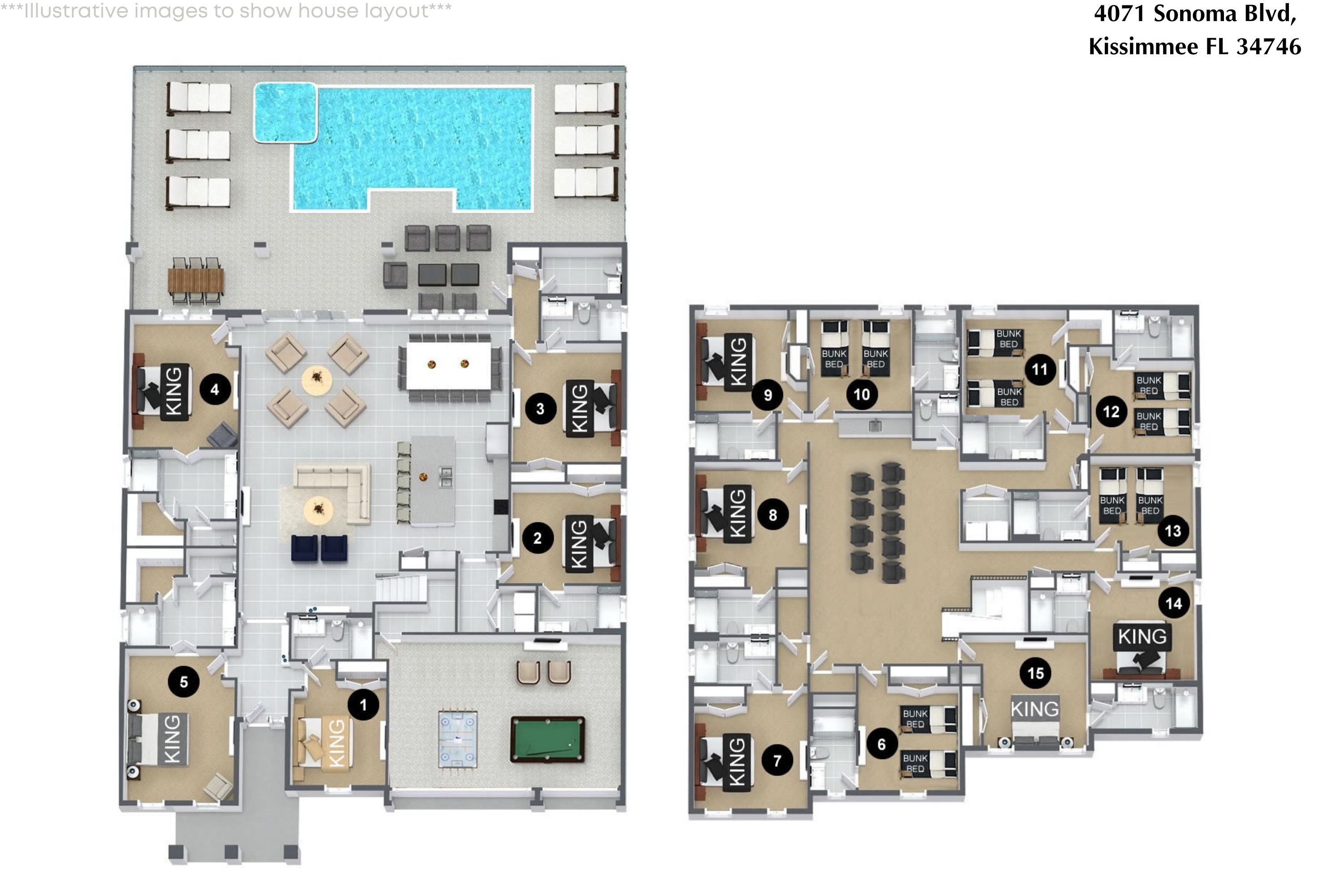 15 bedroom vacation house at Sonoma Resort - Image 49