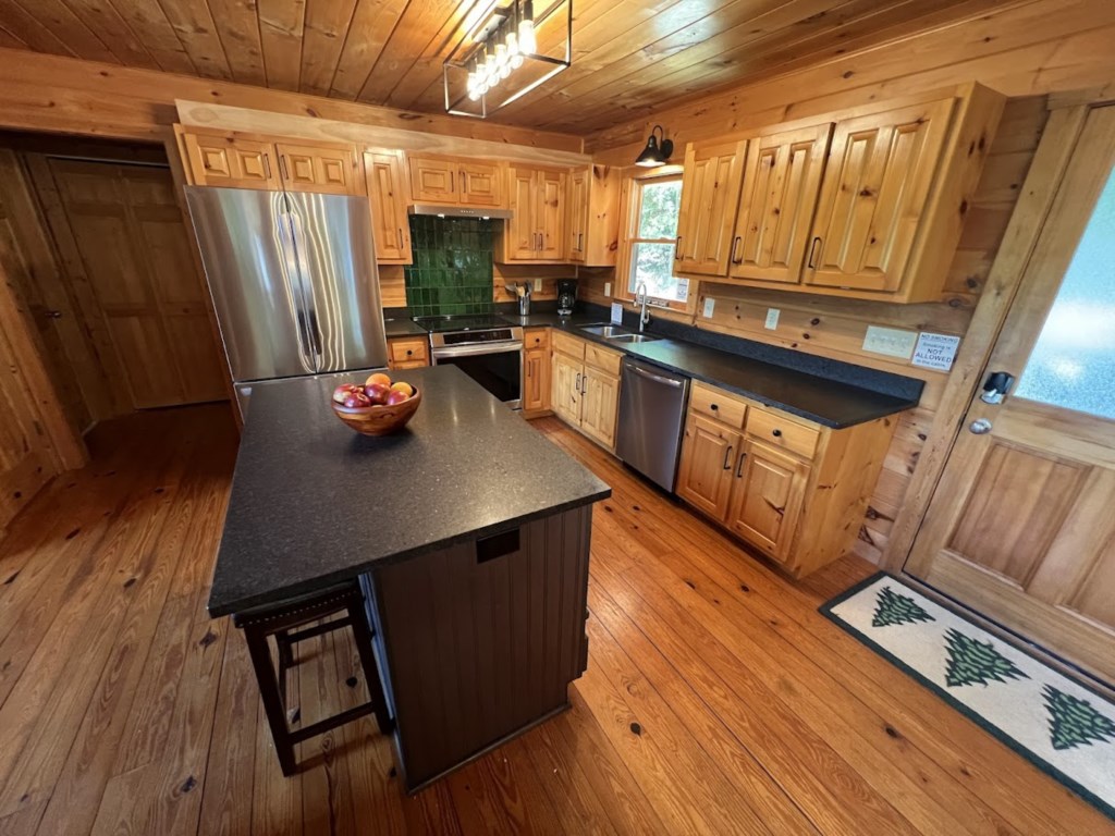 Newly updated kitchen with stainless steel appliances