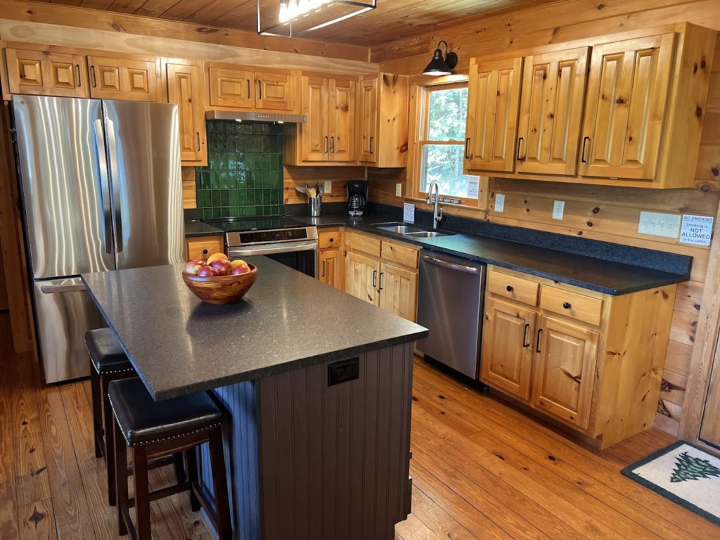 Newly updated kitchen with stainless steel appliances