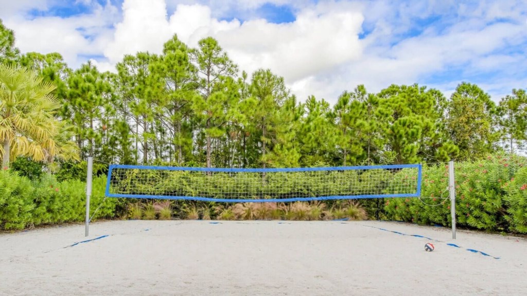 volleyball court on sand...
