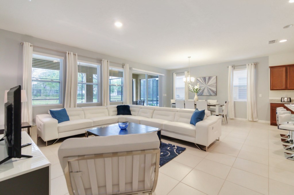 Living room with a nice view outside