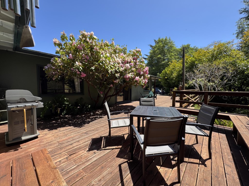 Deck with outdoor furniture
