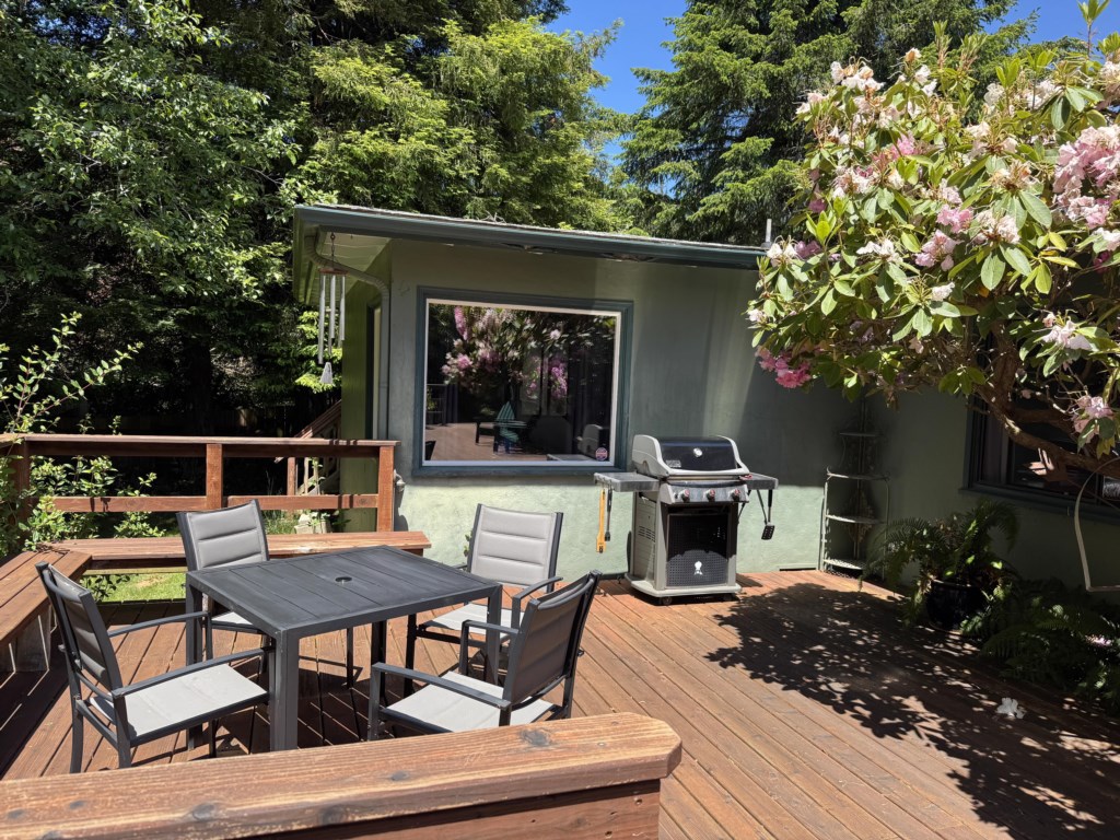 Deck with outdoor furniture