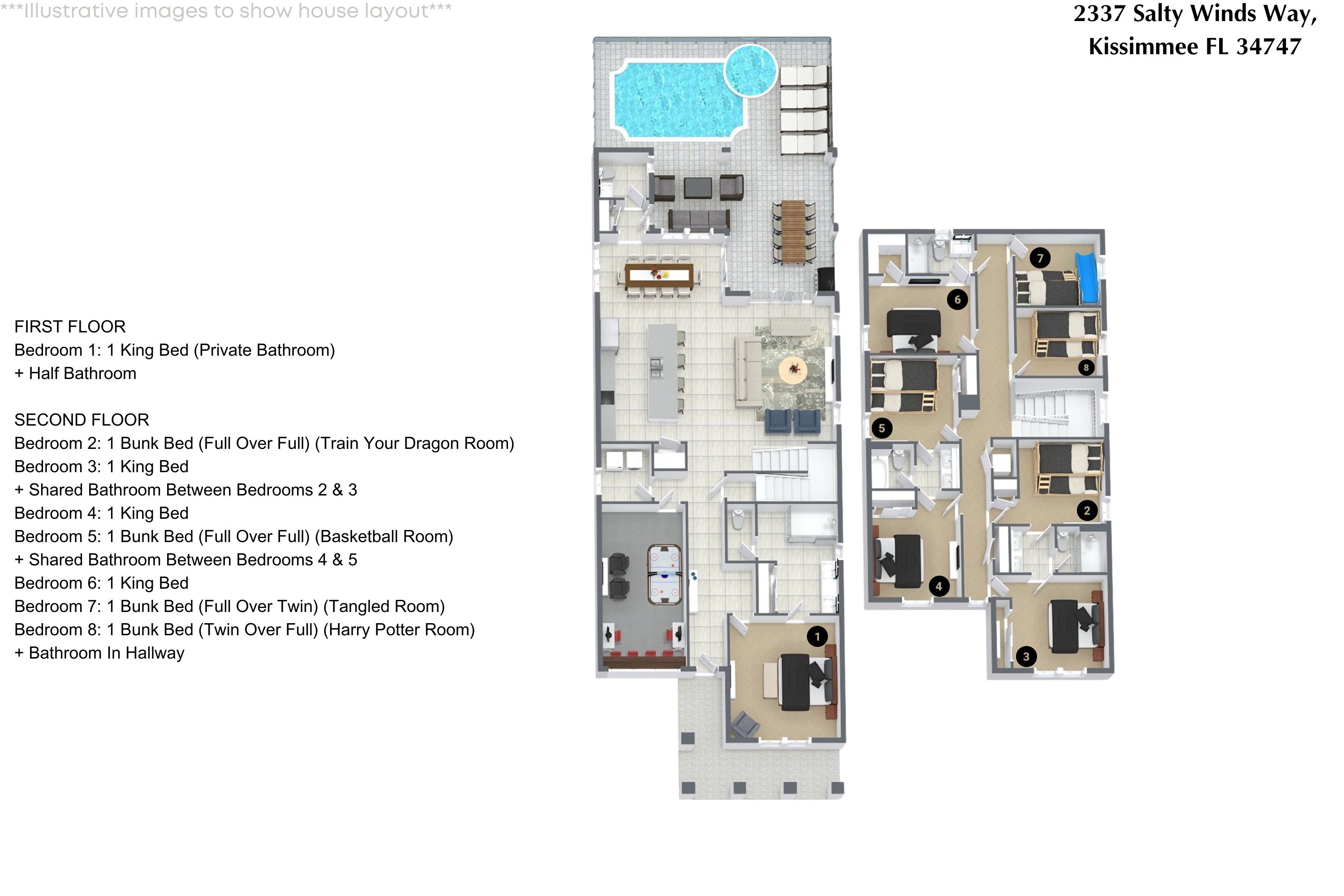 8 bedroom vacation house at Solara Resort - Image 54