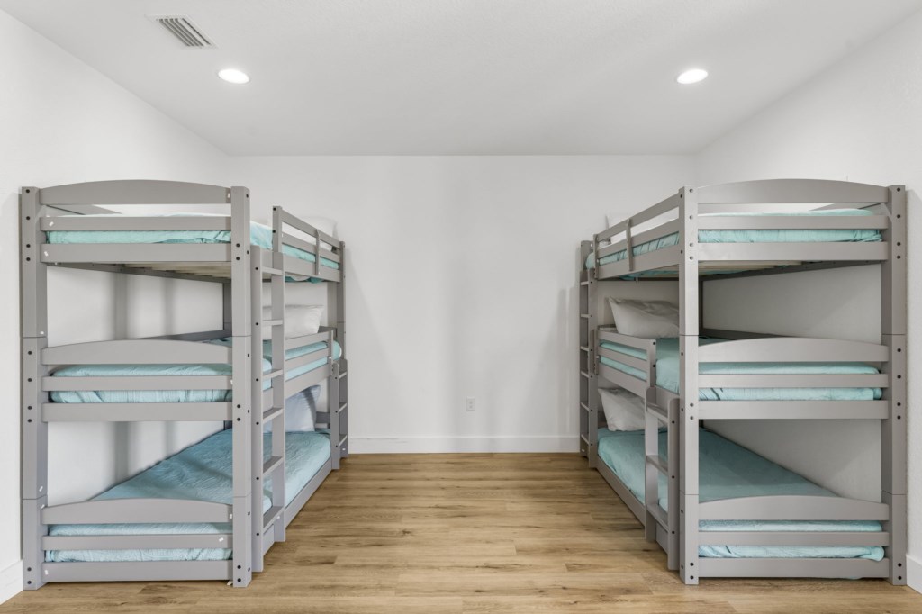 King Bedroom With Six Twin Bunk Beds And Private Bathroom On 3rd Floor