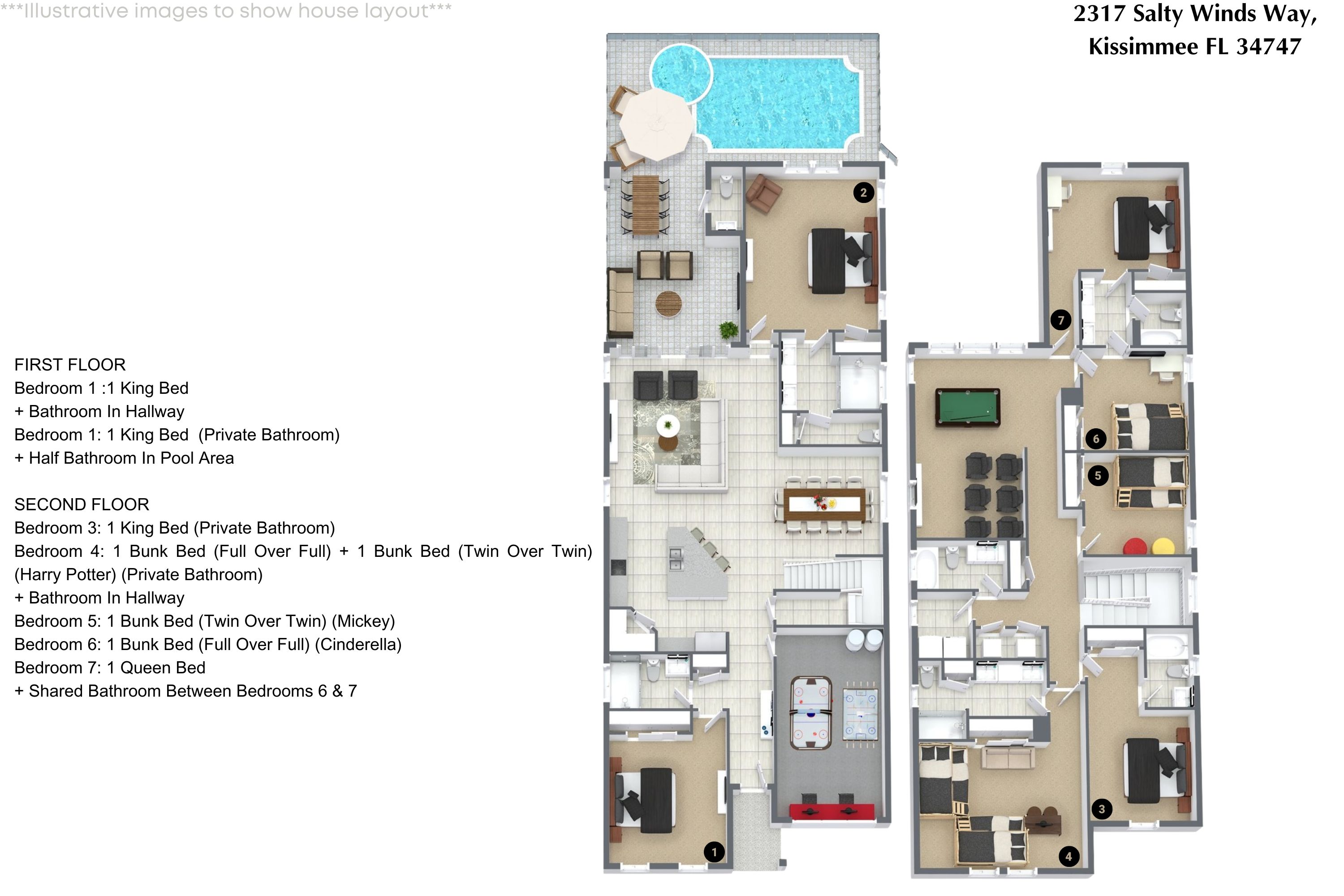 7 bedroom vacation house at Solara Resort - Image 45