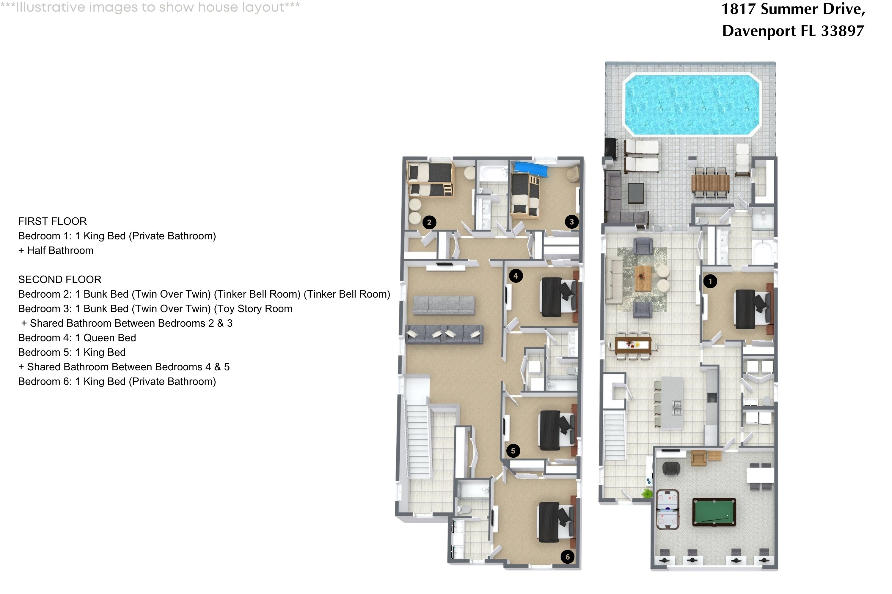 6 bedroom vacation house at Windsor Island Resort - Image 49