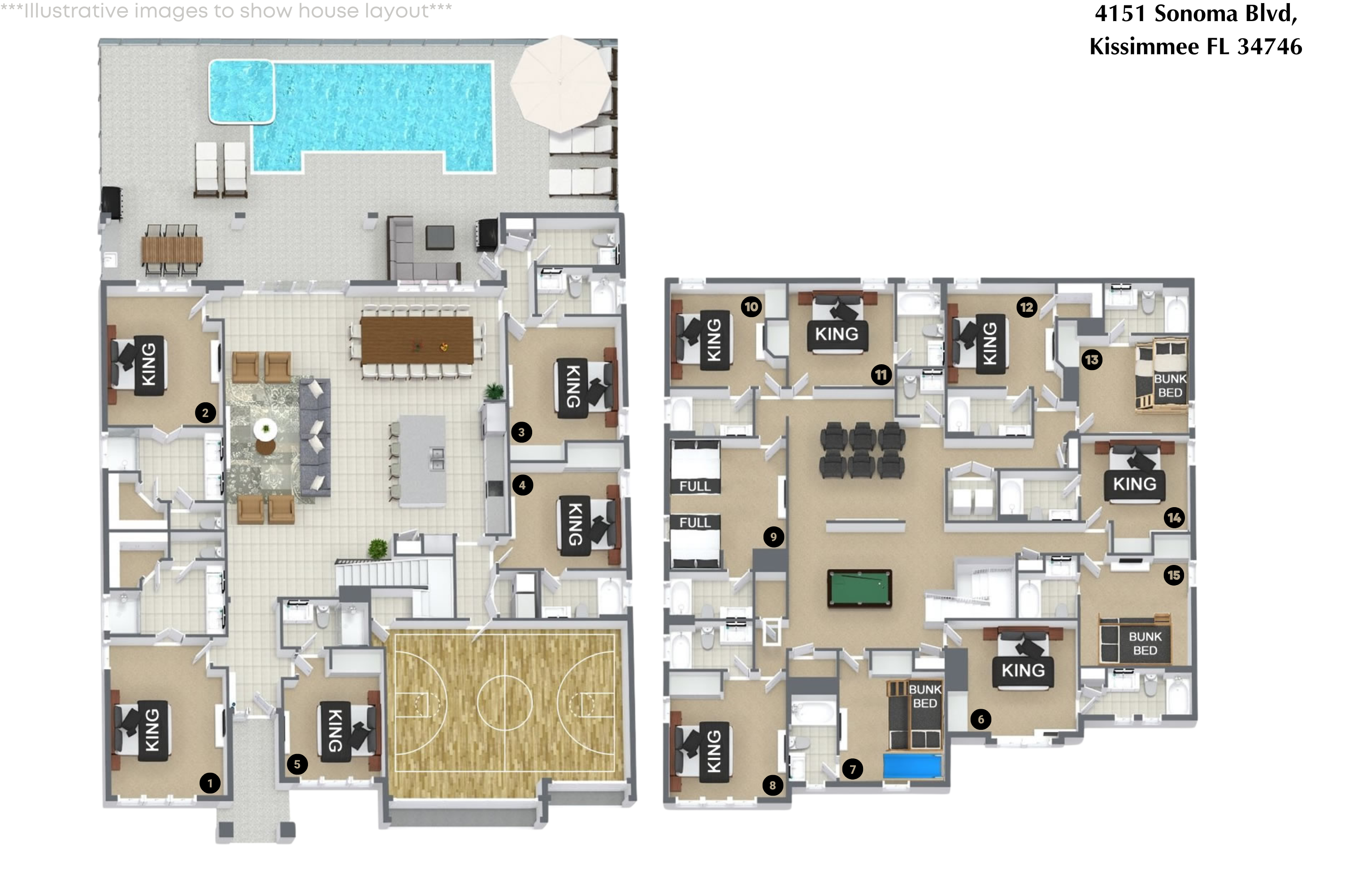 15 bedroom vacation house at Sonoma Resort - Image 47