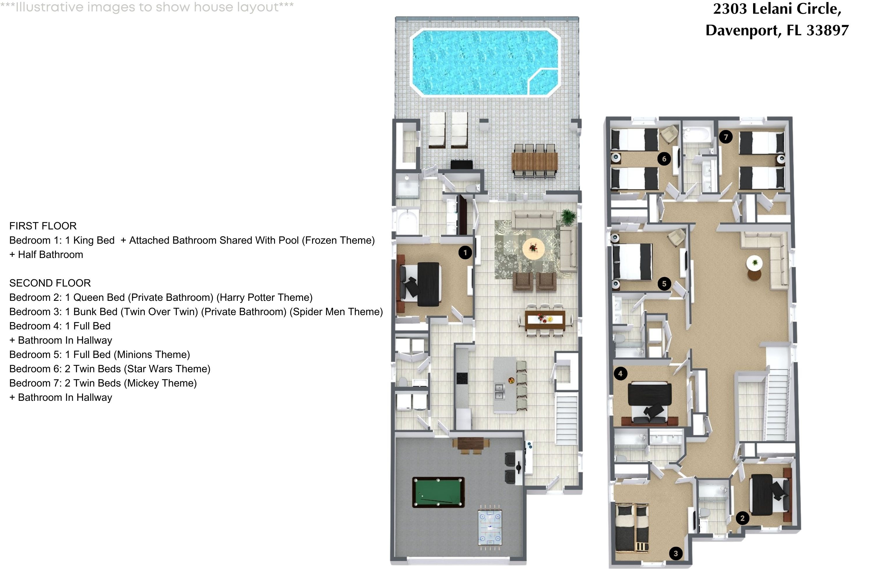 7 bedroom vacation house at Windsor Island Resort - Image 52