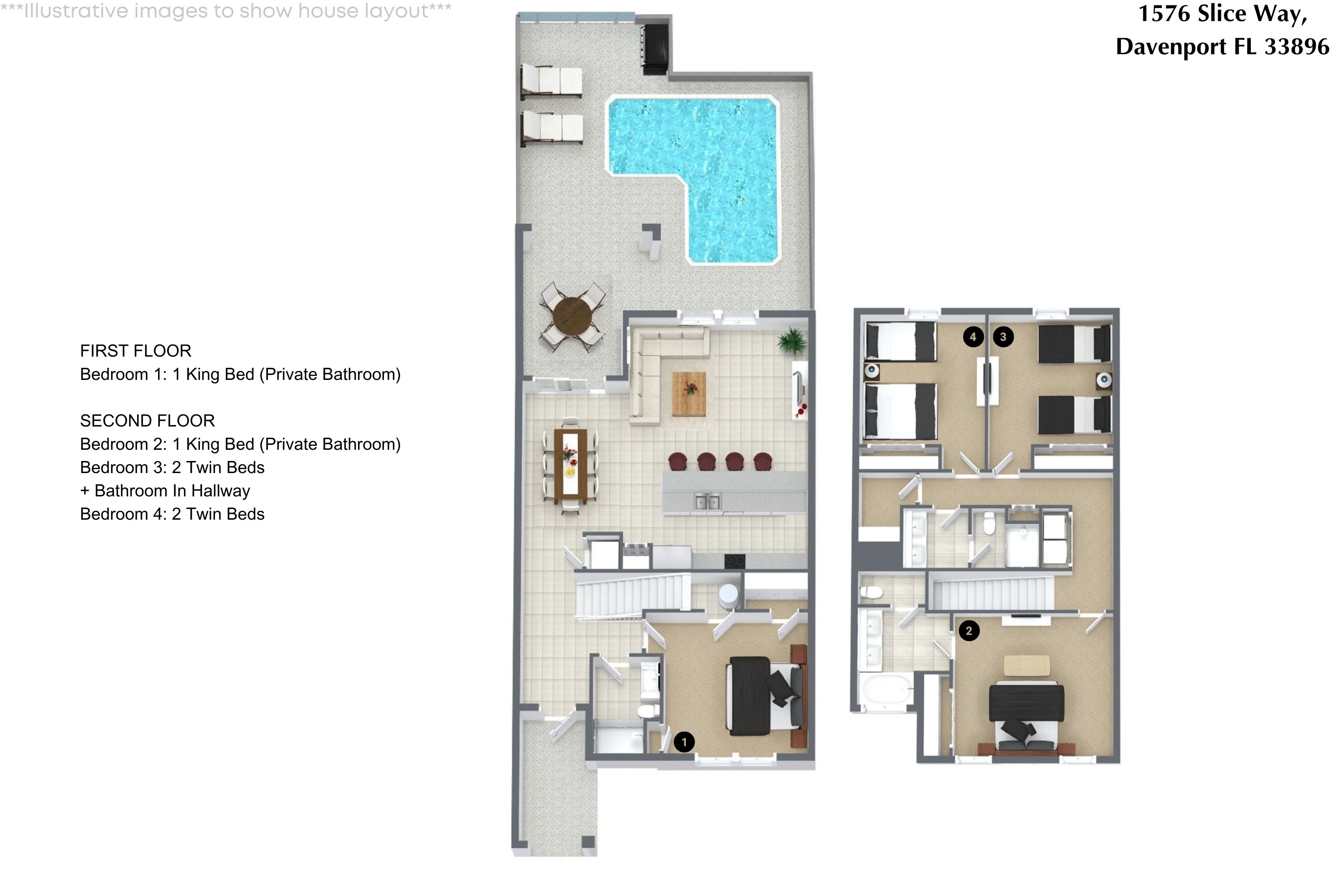 4 bedroom vacation townhouse at Champions Gate - Image 35