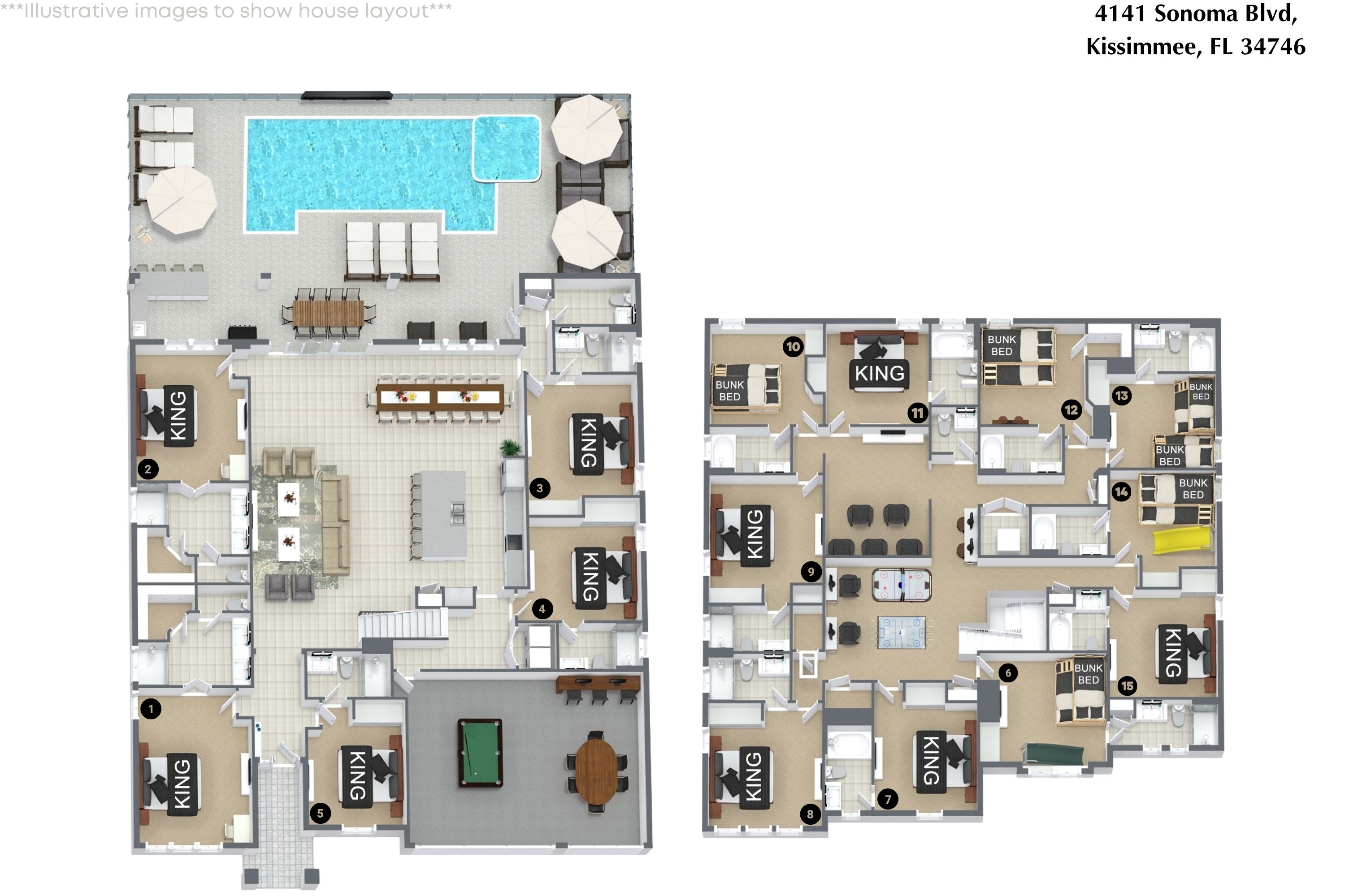 4141 Sonoma Boulevard, 15-bedroom vacation home at Sonoma Resort in Kissimmee, FL — photo 105 of 120