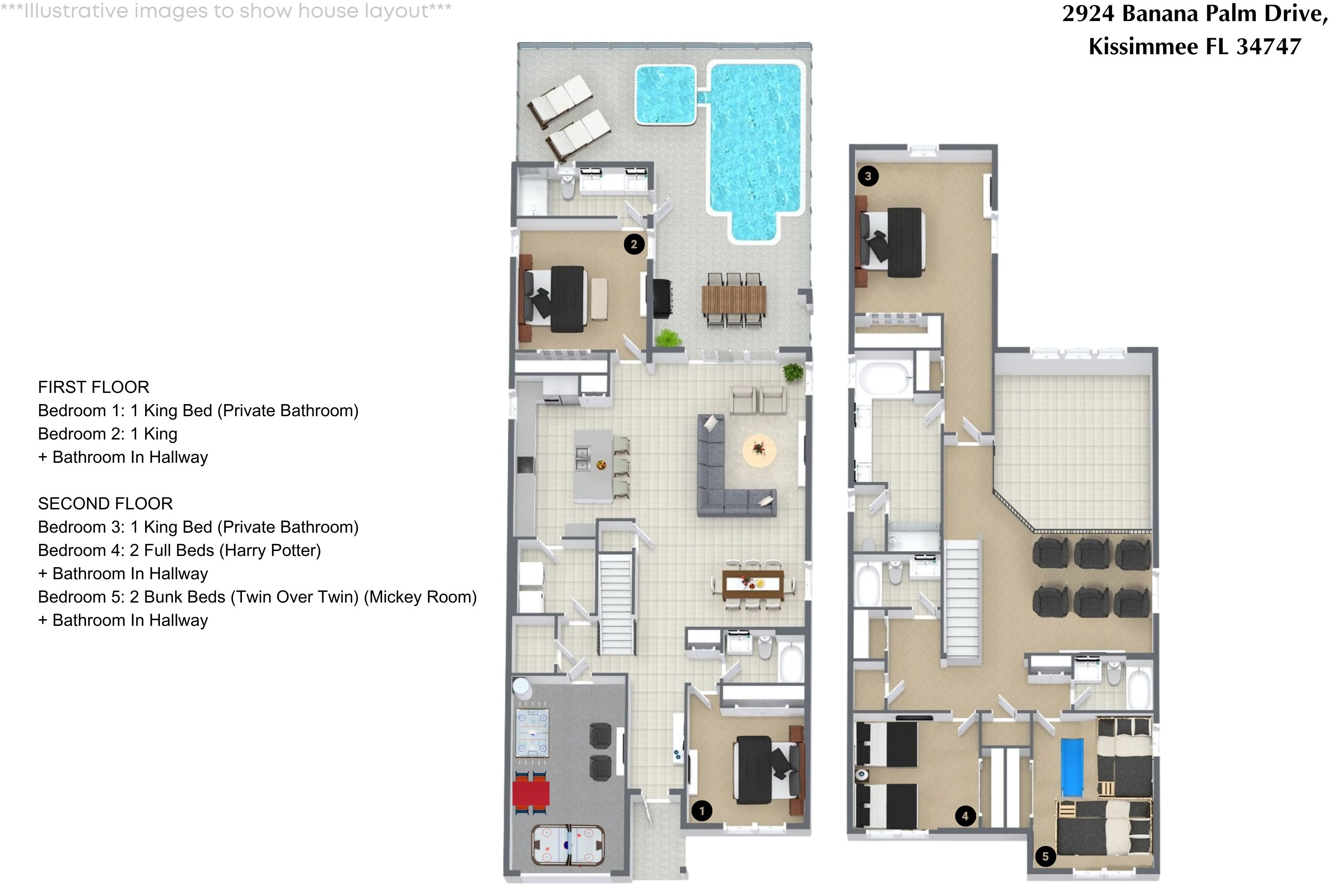 5 bedroom vacation house at Paradise Palms - Image 44