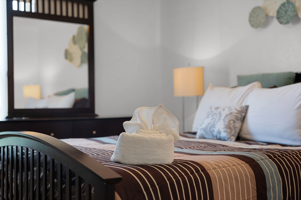 Relaxing master suite, walk-in closet, and en-suite bathroom.