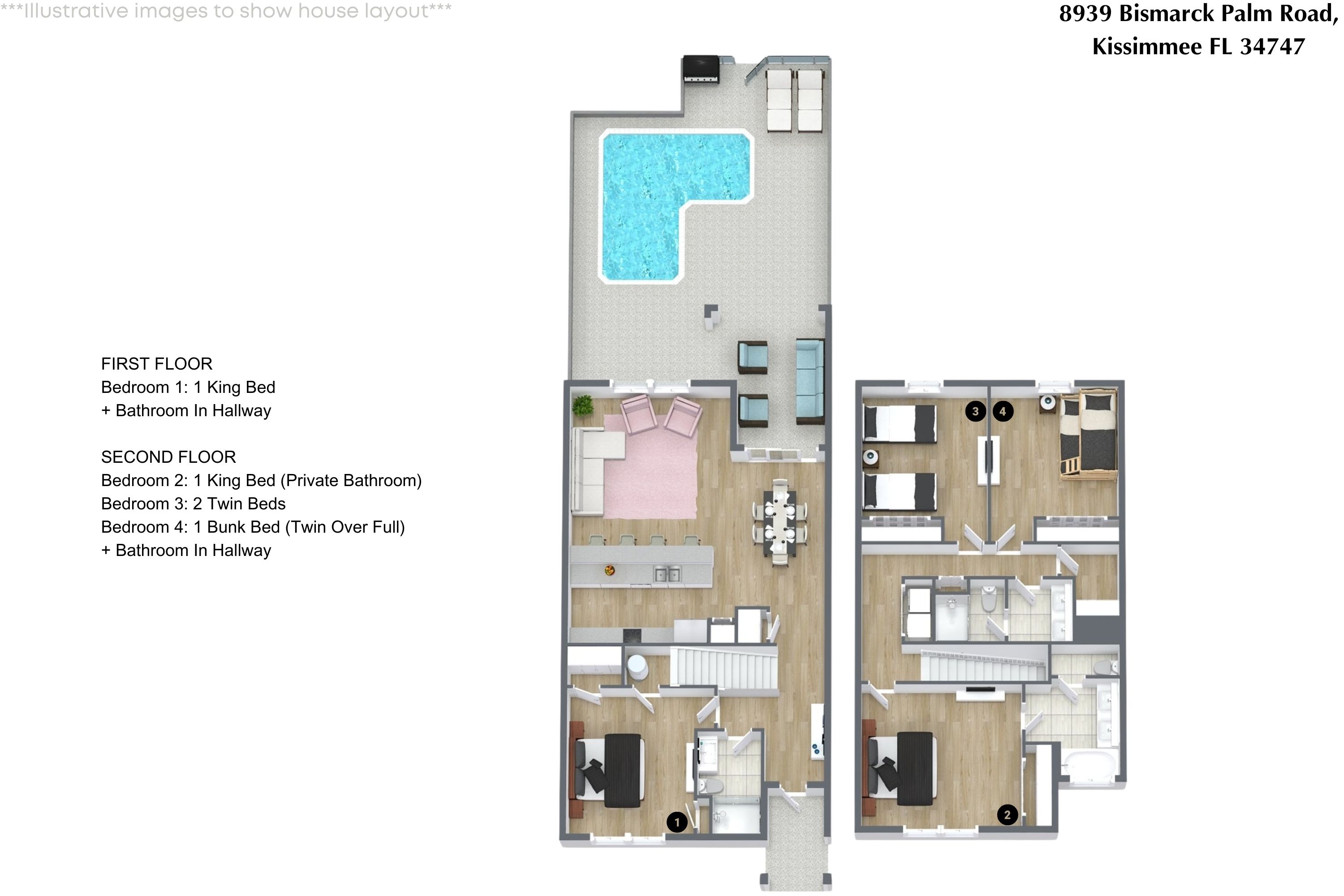 4 bedroom vacation townhouse at Paradise Palms - Image 34