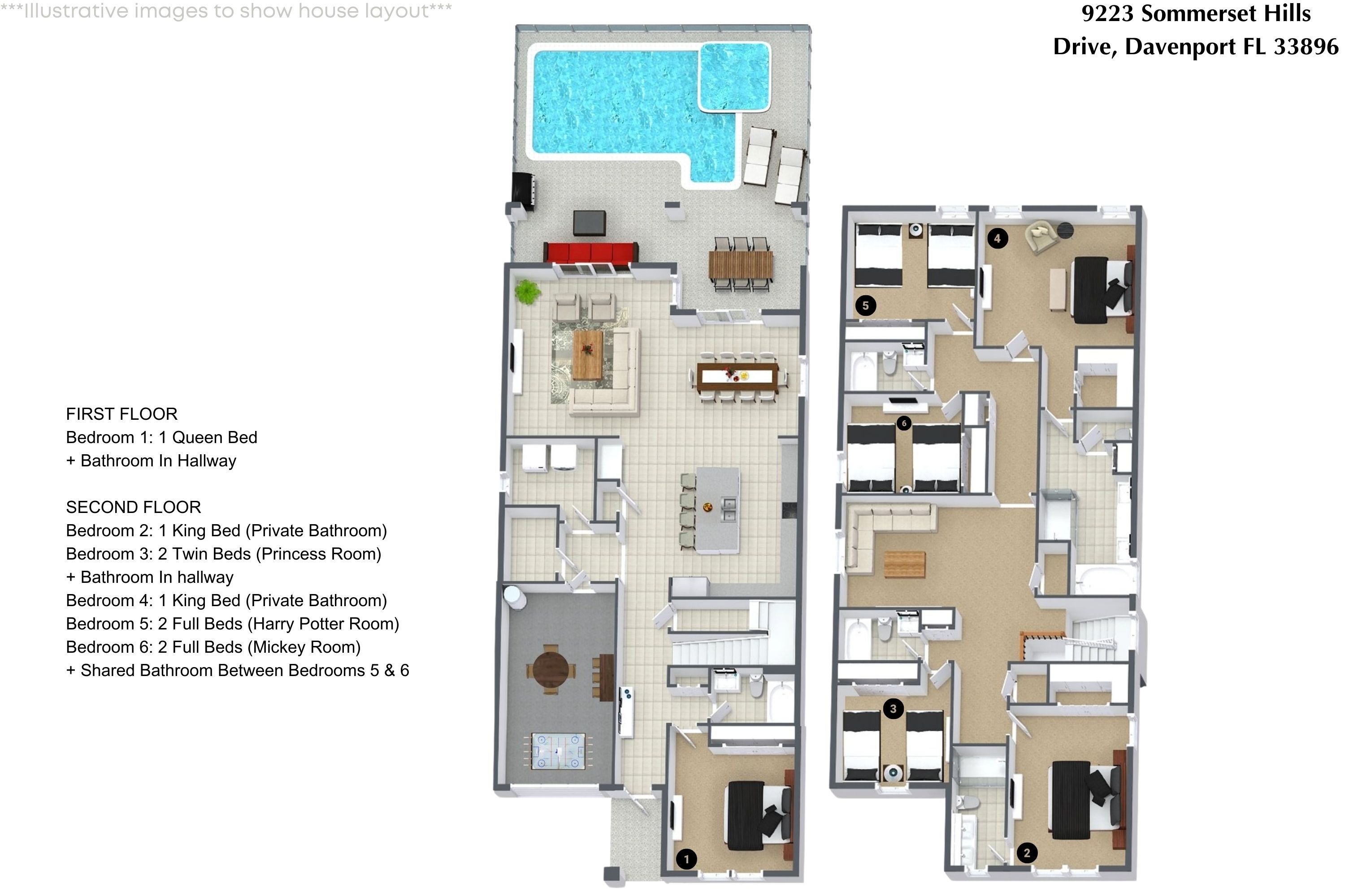 6 bedroom vacation house at Champions Gate - Image 45