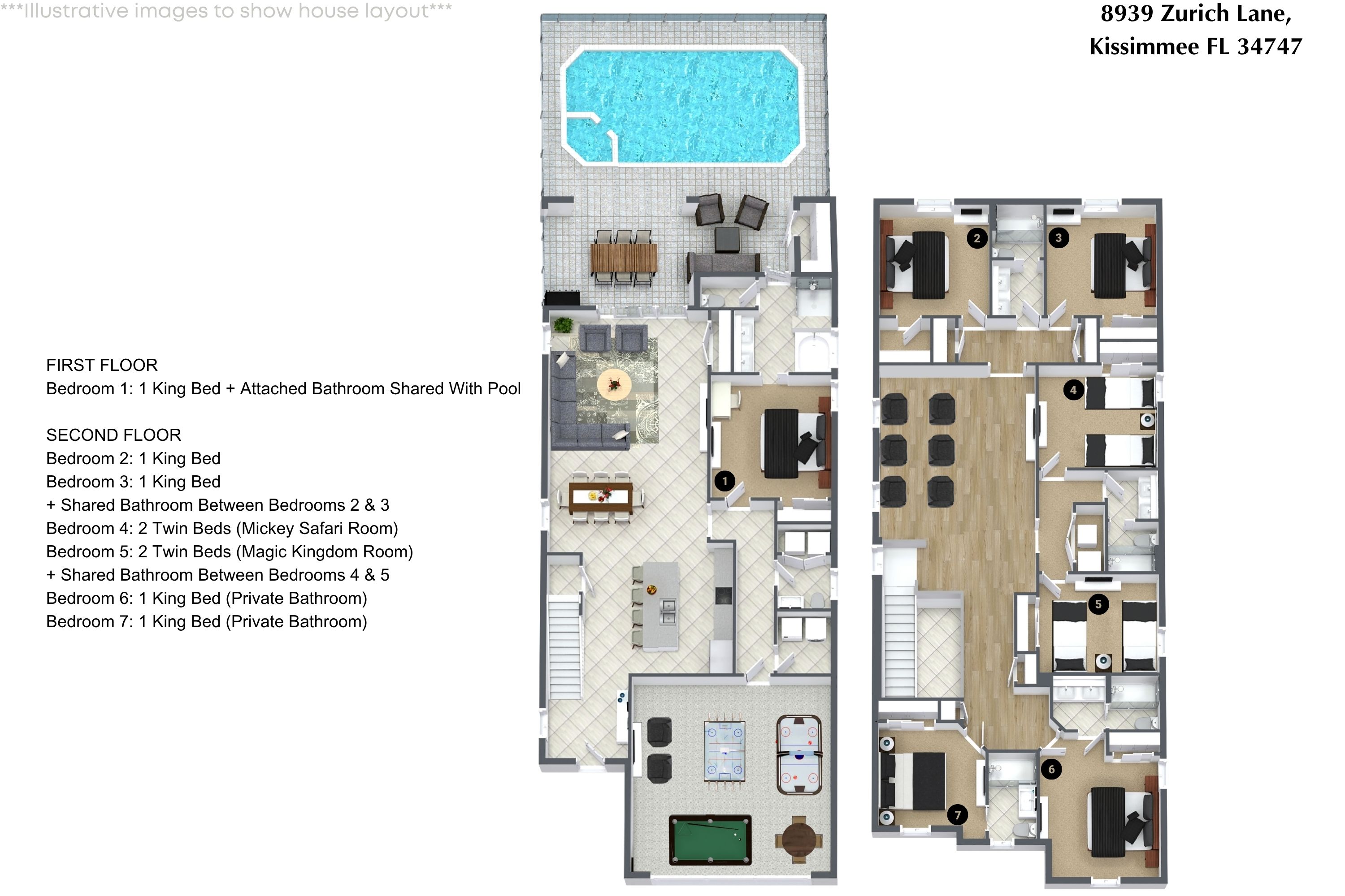 7 bedroom vacation house at Windsor at Westside  - Image 53