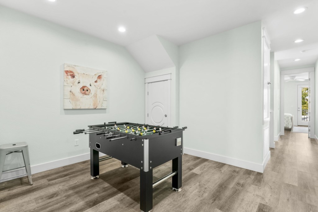 Foosball table on level 2