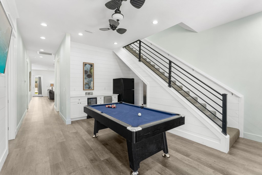 Billiards with kitchenette