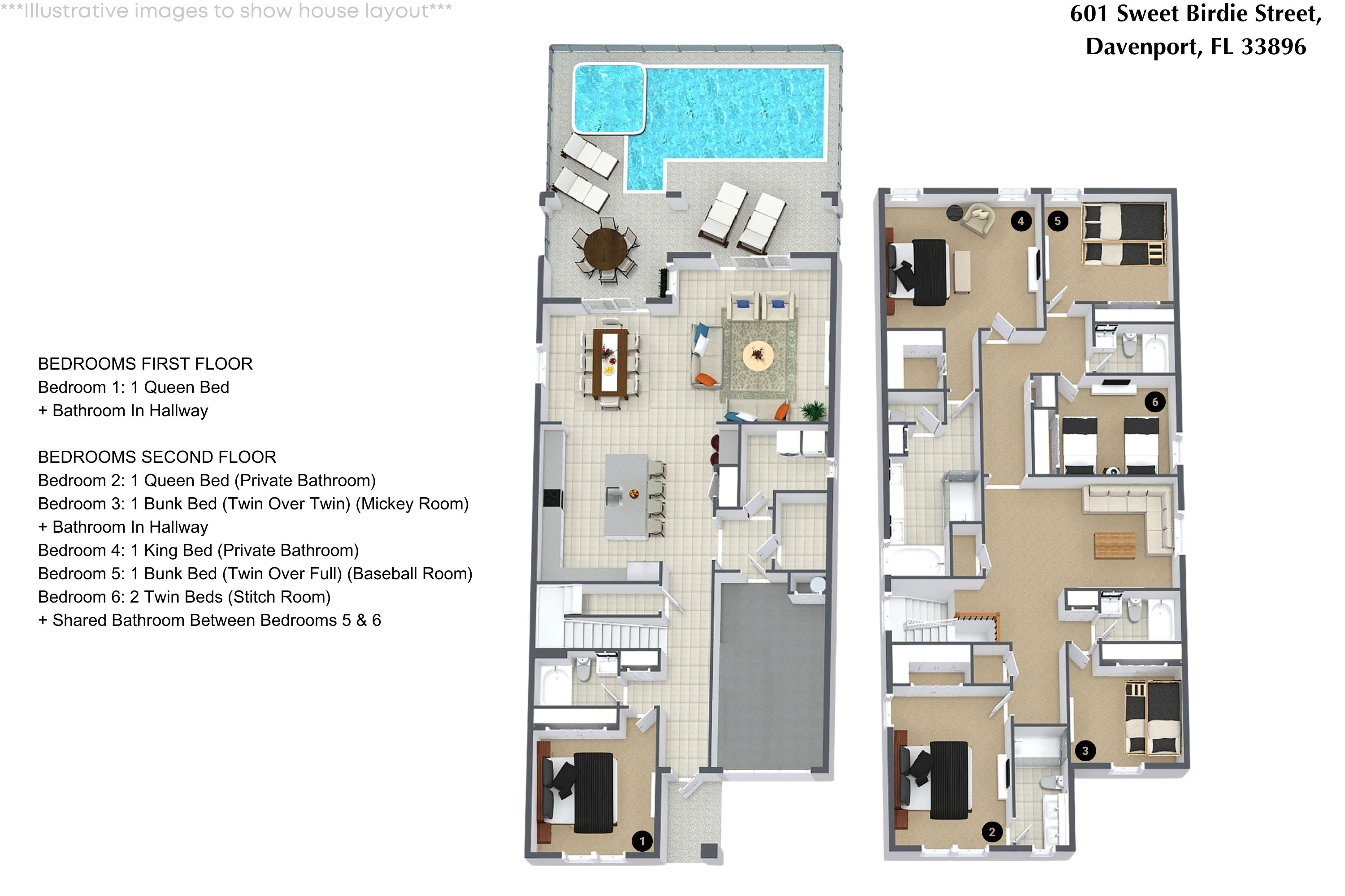 6 bedroom vacation house at Champions Gate - Image 41