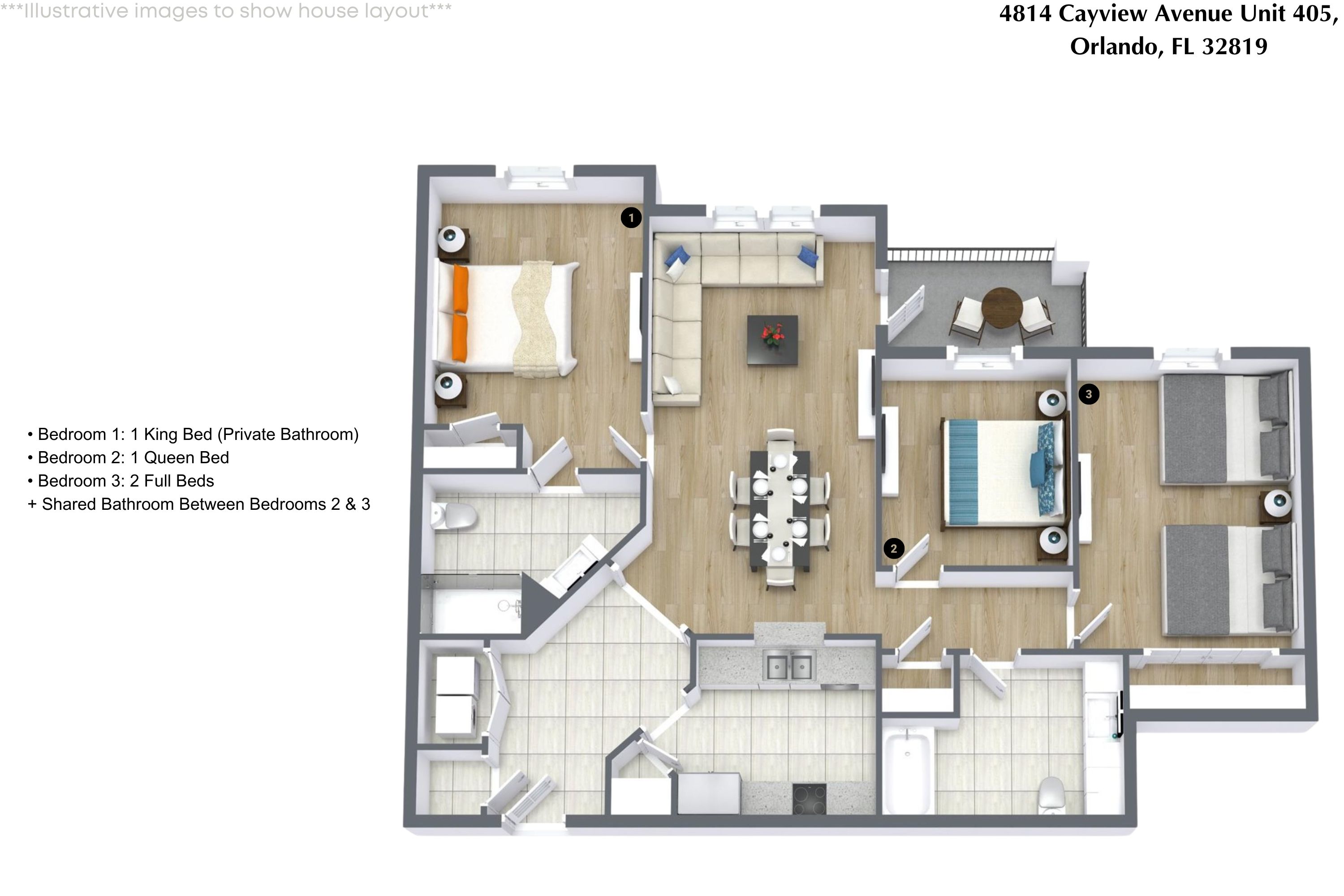 3 bedroom vacation apartment at Vista Cay - Image 27