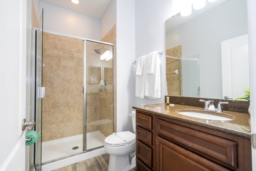 First floor bathroom w/ walk in shower