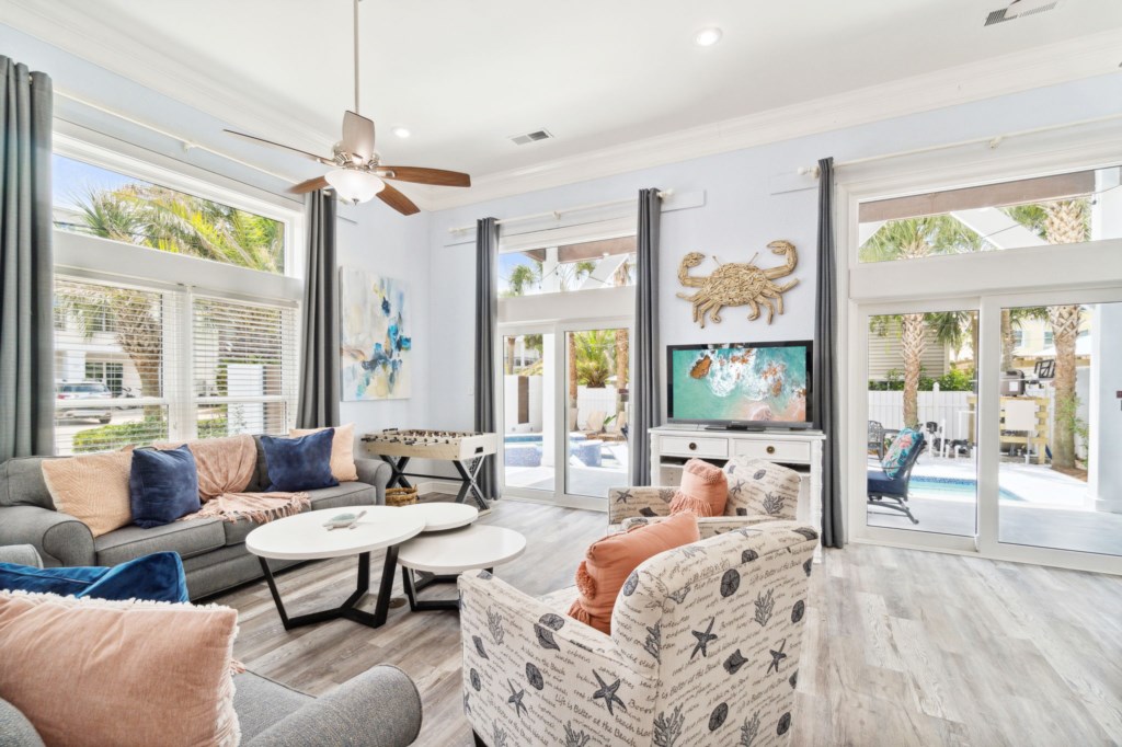 Level 1, Spacious Living, Pool Access, Game table 