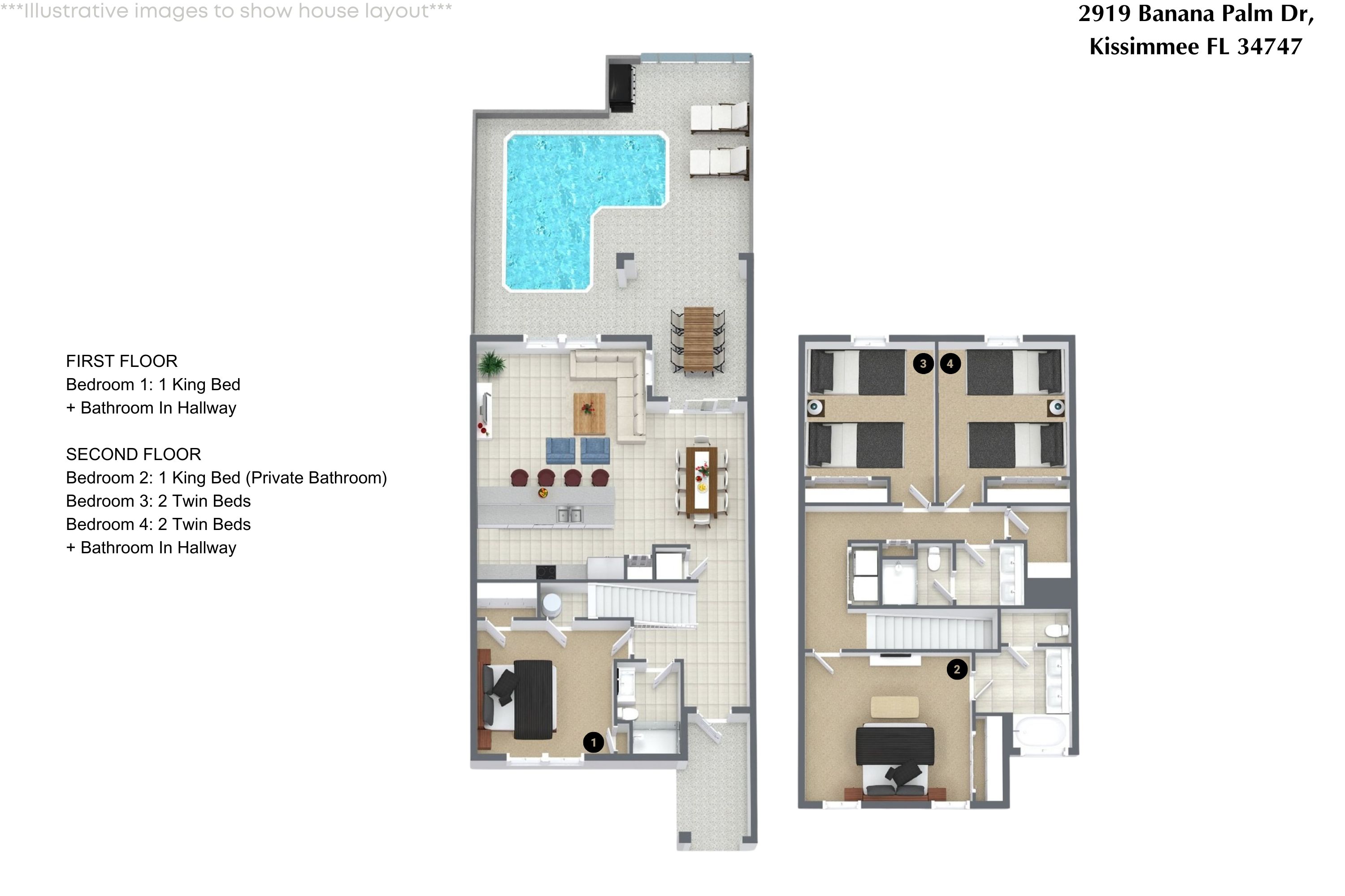 4 bedroom vacation townhouse at Paradise Palms - Image 30