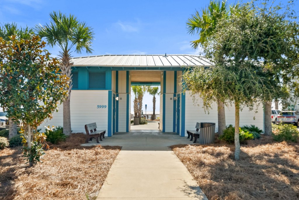 Convenient Beach Access With Bathrooms and Showers