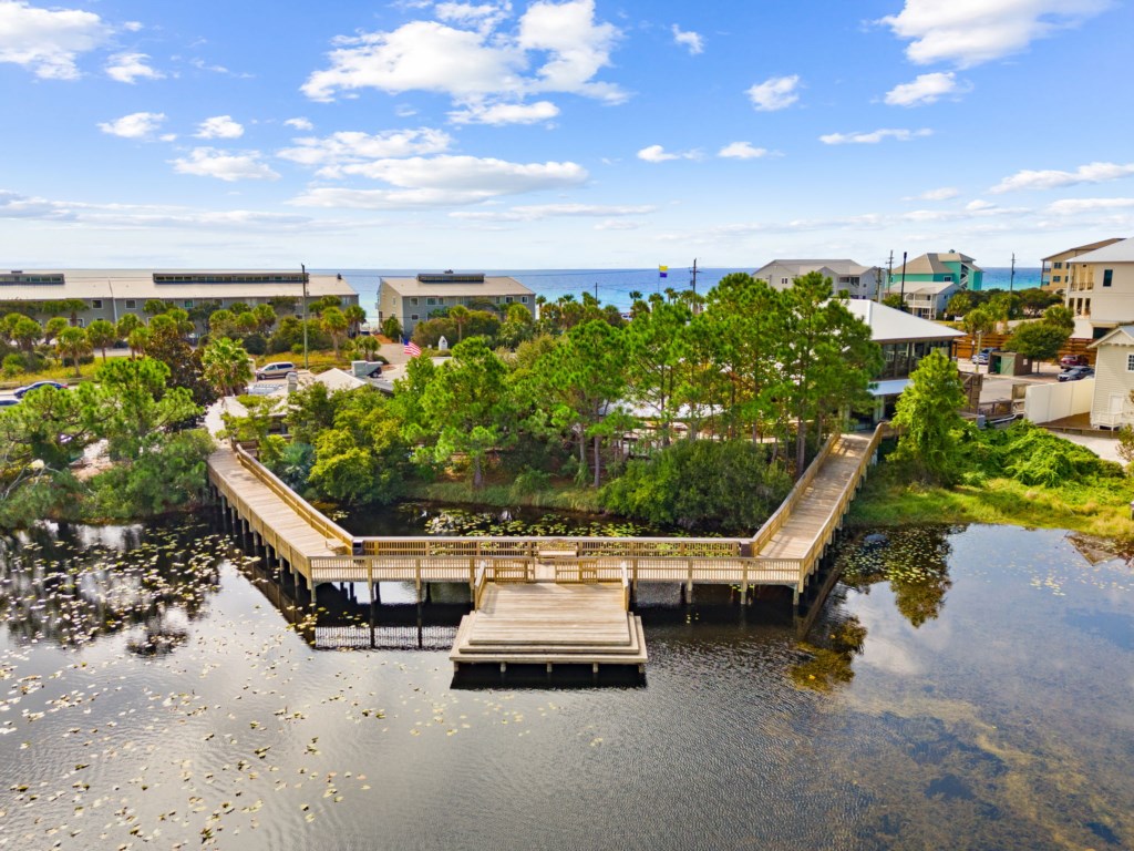 World-Famous Stinky's Fish Camp is located at the bottom of the road.